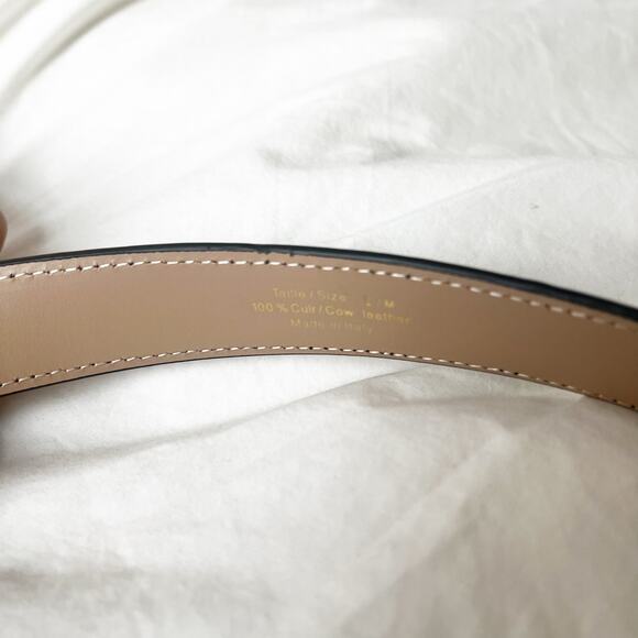 Rouje Laure Belt Black M/L Double Buckle Leather Belt - Picture 6 of 7